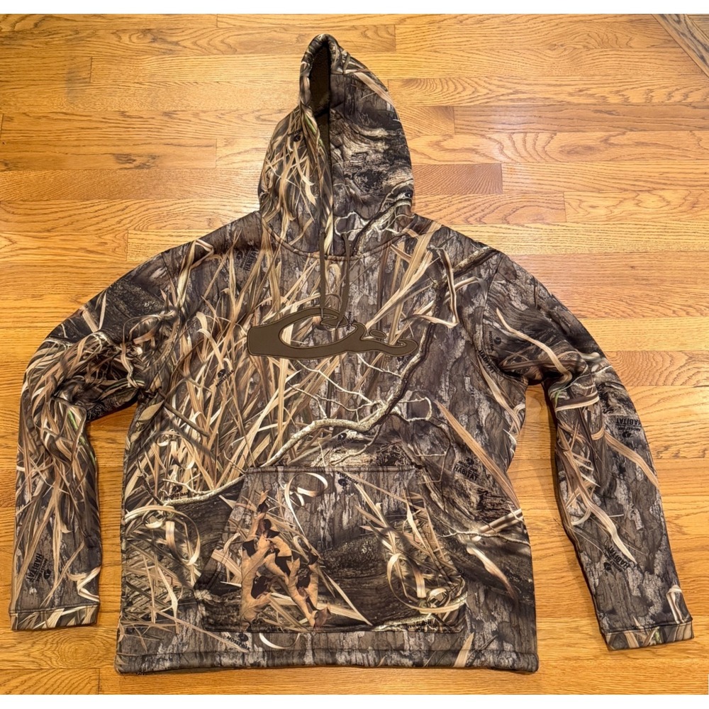 Drake Waterfowl Sherpa Lined Hoodie Mossy Oak Habitat Camo Mens Large DW2880